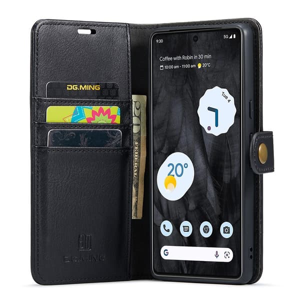 DG.MING 2-in-1 Magnet Wallet Google Pixel 8 Pro Black