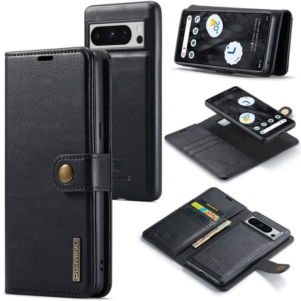 DG.MING 2-in-1 Magnet Wallet Google Pixel 8 Pro Black