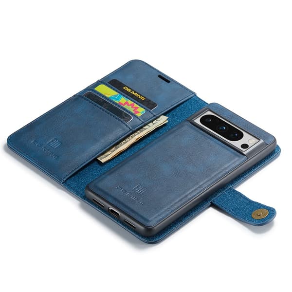 DG.MING 2-in-1 Magnet Wallet Google Pixel 8 Pro Blue