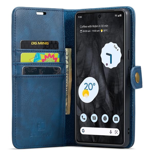 DG.MING 2-in-1 Magnet Wallet Google Pixel 8 Pro Blue