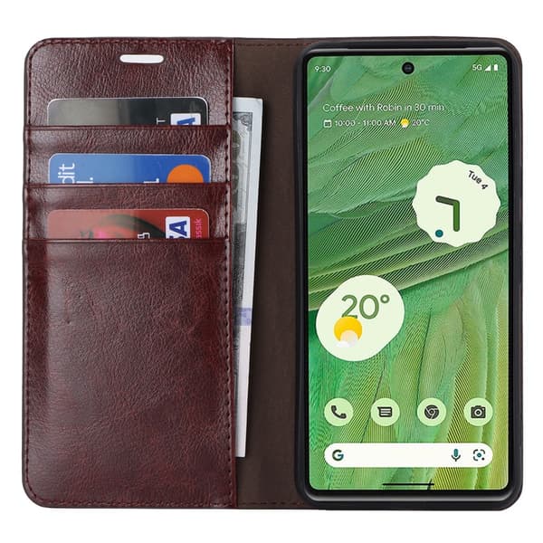 Mobilfodral Google Pixel 8 Pro Äkta Läder Brun
