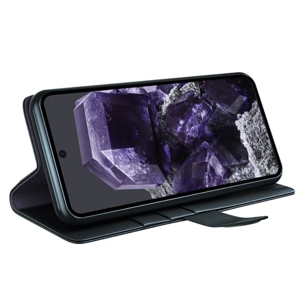 Äkta Läderfodral Google Pixel 8a Svart