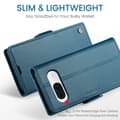 Miniatyrbild 5 av 10: CaseMe Slim Plånboksfodral RFID-skydd Google Pixel 8a Blå