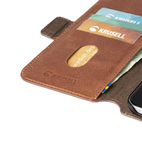 Krusell iPhone 12 Pro Max PhoneWallet Leathe, Cognac