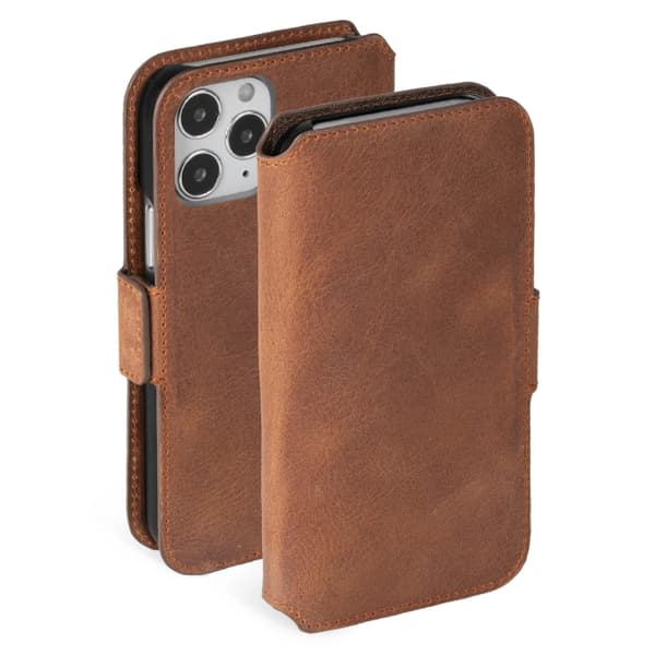 Krusell iPhone 12 Pro Max PhoneWallet Leathe, Cognac