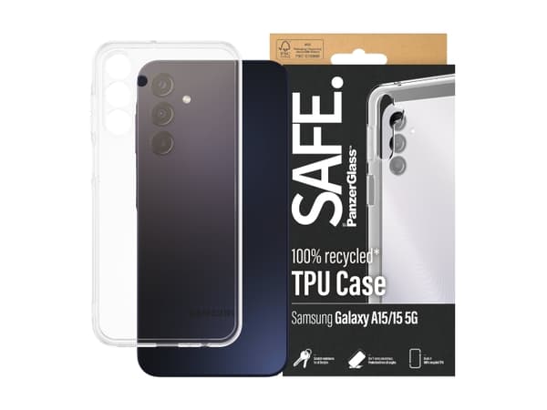 PanzerGlass SAFE. by PanzerGlass Skyddshölje Transparent Samsung Galaxy A15, A15 5G