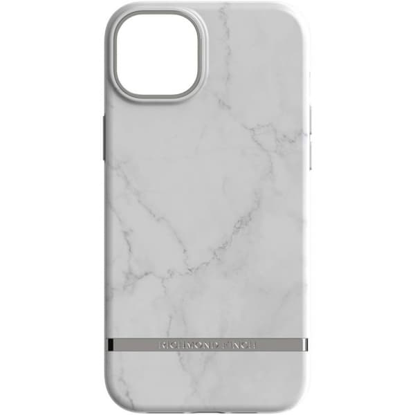 Richmond &amp; Finch iPhone 12/12 Pro Freedom-etui, hvid marmor, sølv