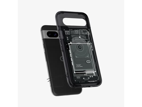 Spigen Ultra Hybrid Zero One, Omslag, Google, Pixel 8a, 15,5 cm (6.1"), Svart, Grå
