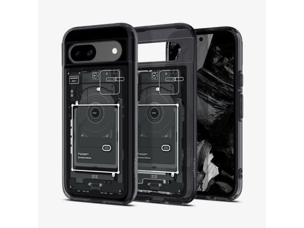 Spigen Ultra Hybrid Zero One, Omslag, Google, Pixel 8a, 15,5 cm (6.1"), Svart, Grå