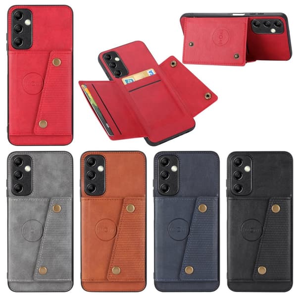 Lyxigt PC Läder Retro Flip Fashion Plånboksfodral för A15 4G/5G