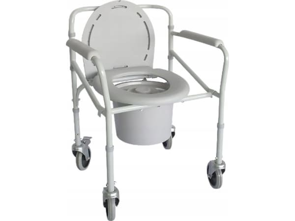 TIMAGO TGR-R KT 023C Toiletstol på hjul sammenklappeligt transportabelt toilet til seniorer