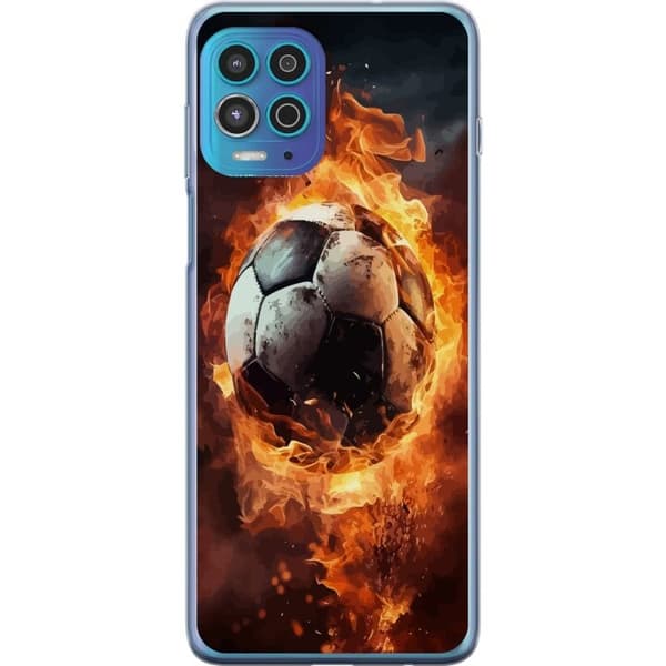 Mobildeksel til Motorola Moto G100 med Fotball motiv