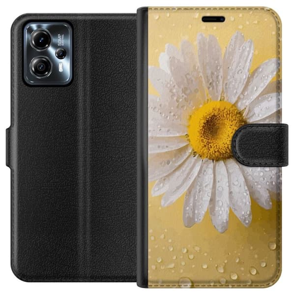 Lommeboketui til Motorola Moto G13 med Porselensblomst motiv