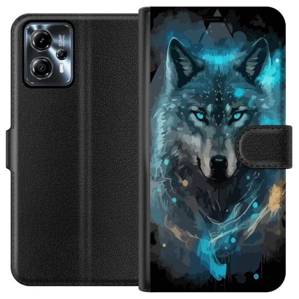 Lommeboketui til Motorola Moto G13 med Ulve motiv