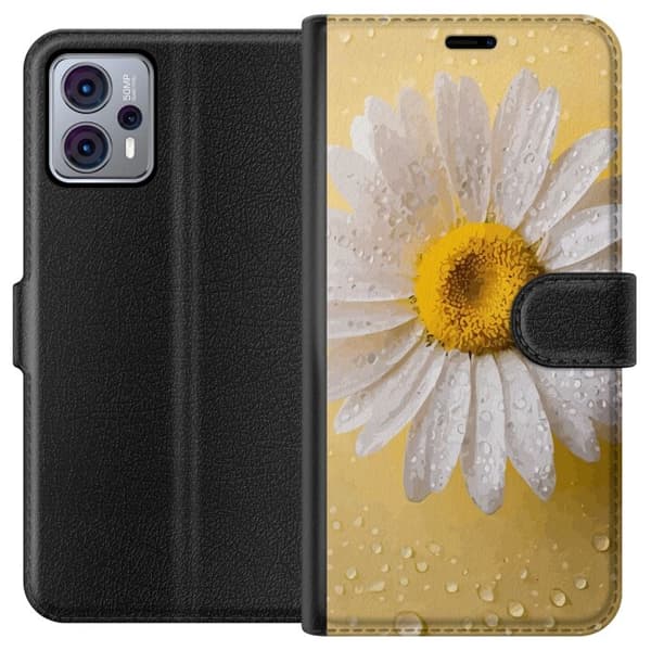 Tegnebogsetui til Motorola Moto G23 med Porcelænsblomst motiv
