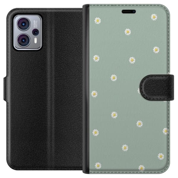 Lompakkokotelo Motorola Moto G23-laitteelle, jossa on Papinkello kuvio