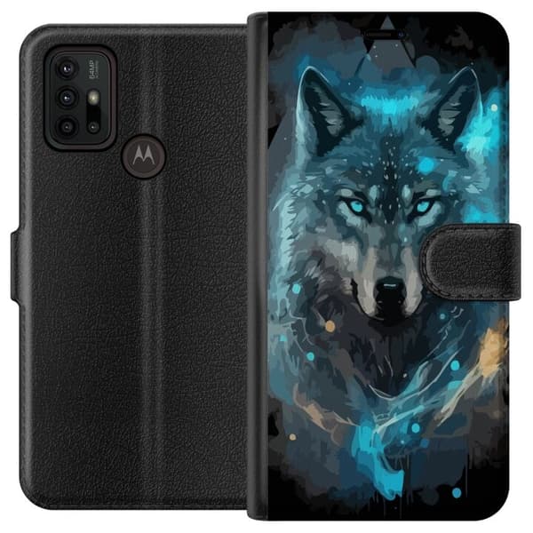 Lommeboketui til Motorola Moto G30 med Ulve motiv