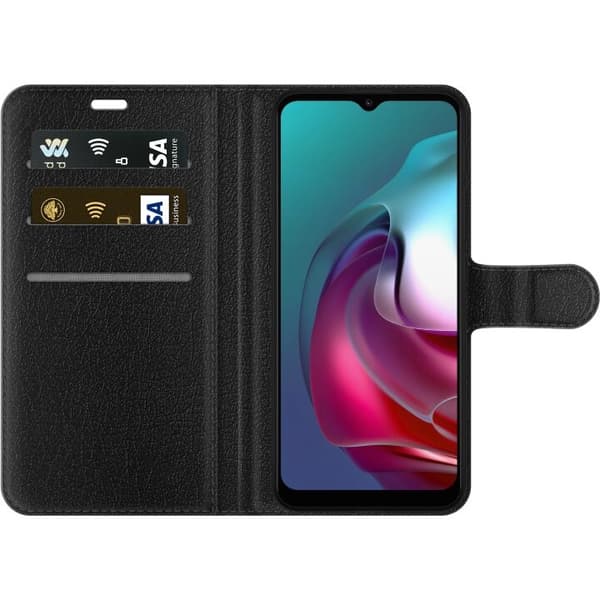 Tegnebogsetui til Motorola Moto G30 med Glad Hund motiv