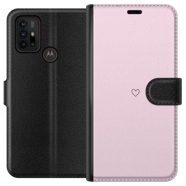 Tegnebogsetui til Motorola Moto G30 med Hjerte motiv