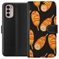 Miniatyrbillede 2 af 4: Tegnebogsetui til Motorola Moto G31 med Kyllingedrumstick motiv
