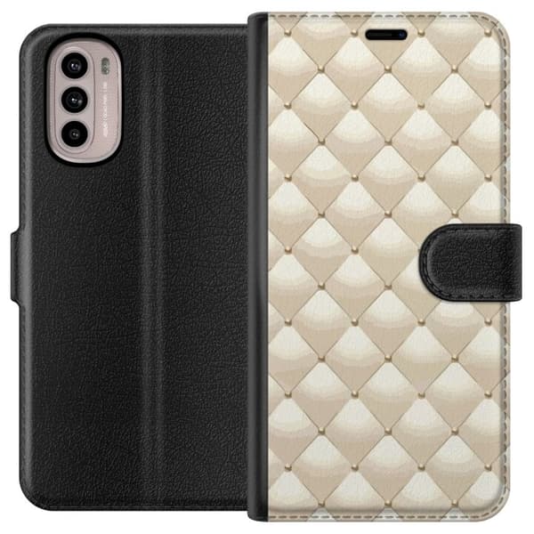 Tegnebogsetui til Motorola Moto G31 med Guldglans motiv