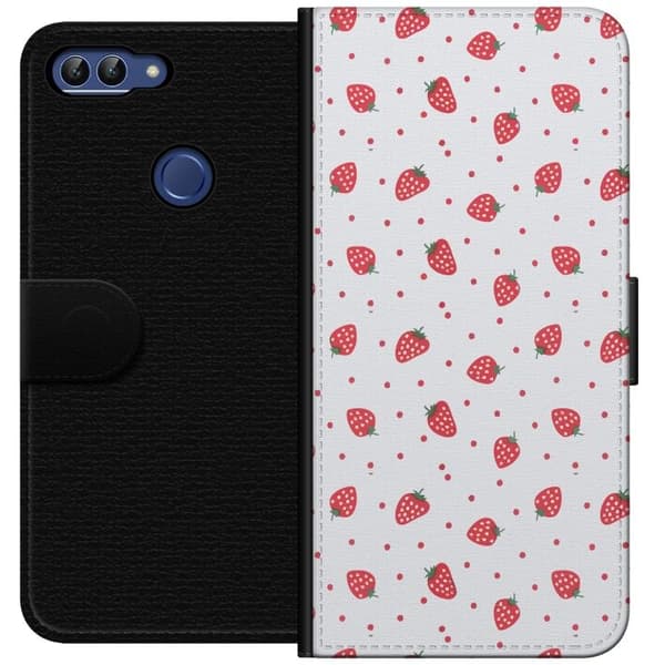 Plånboksfodral till Huawei P smart med Jordgubbar motiv