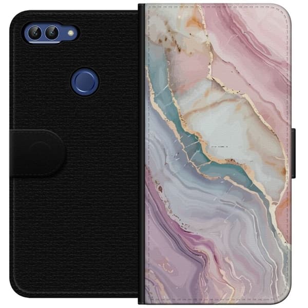 Tegnebogsetui til Huawei P smart med Marmor motiv