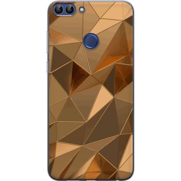 Mobildeksel til Huawei P smart med 3D Gull motiv