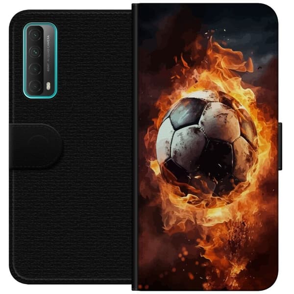 Tegnebogsetui til Huawei P smart 2021 med Fodbold motiv