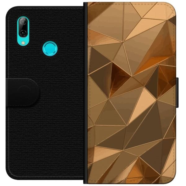 Lommeboketui til Huawei P smart 2019 med 3D Gull motiv