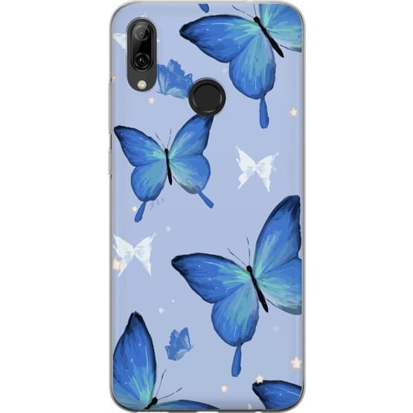 Mobildeksel til Huawei P smart 2019 med Blå sommerfugler motiv