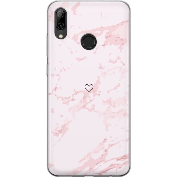 Kännykkäkuori Huawei P smart 2019-laitteelle, jossa on Roosa Sydän kuvio