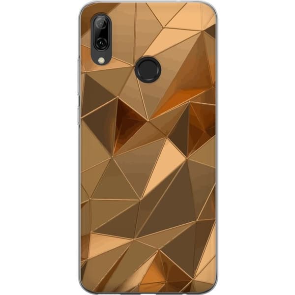 Mobildeksel til Huawei P smart 2019 med 3D Gull motiv