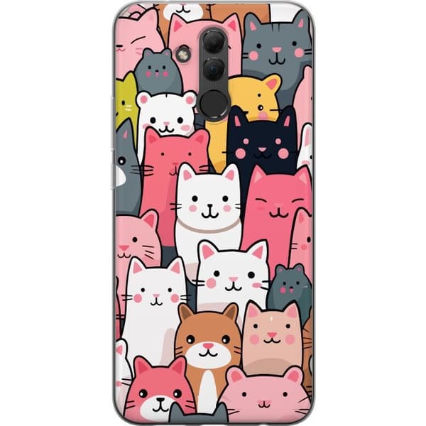 Mobilskal till Huawei Mate 20 lite med Kattmönster motiv