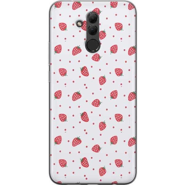 Mobildeksel til Huawei Mate 20 lite med Jordbær motiv