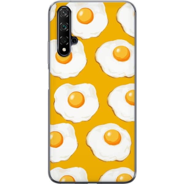 Kännykkäkuori Huawei nova 5T-laitteelle, jossa on Paistettu muna kuvio