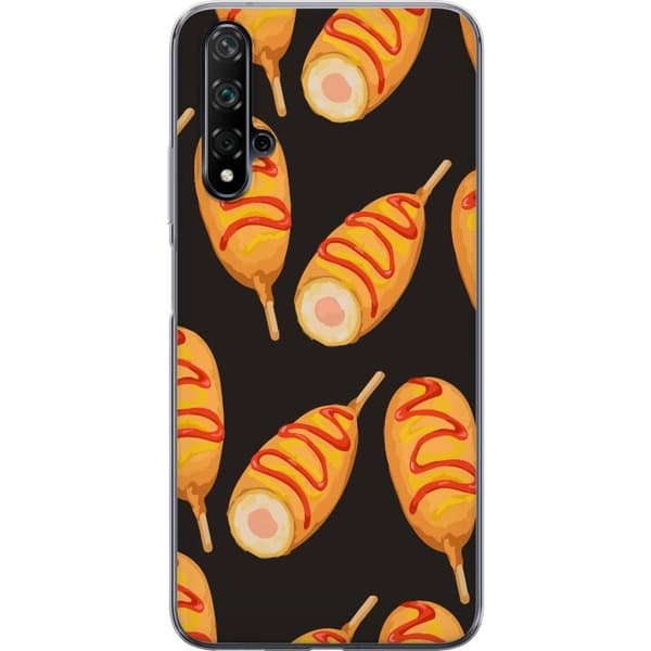Mobilcover til Huawei nova 5T med Kyllingedrumstick motiv
