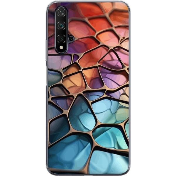 Kännykkäkuori Huawei nova 5T-laitteelle, jossa on Metallikuviointi kuvio