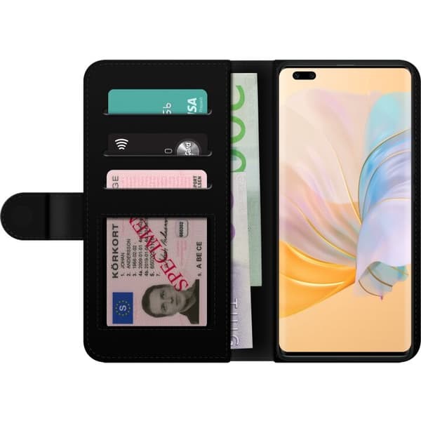 Lommeboketui til Huawei nova 8 Pro med 3D Gull motiv