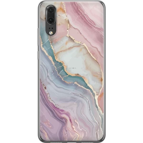 Mobildeksel til Huawei P20 med Marmor motiv