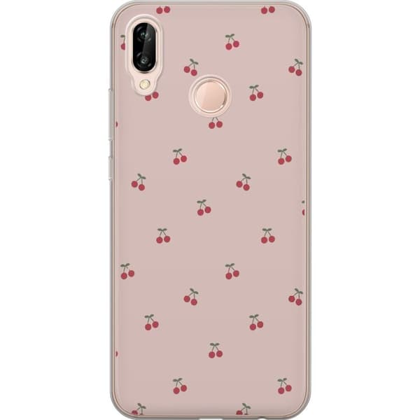 Mobilcover til Huawei P20 lite med Kirsebær motiv
