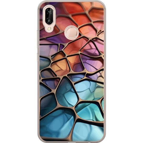 Mobildeksel til Huawei P20 lite med Metalliskt mønster motiv