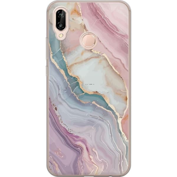 Mobilcover til Huawei P20 lite med Marmor motiv
