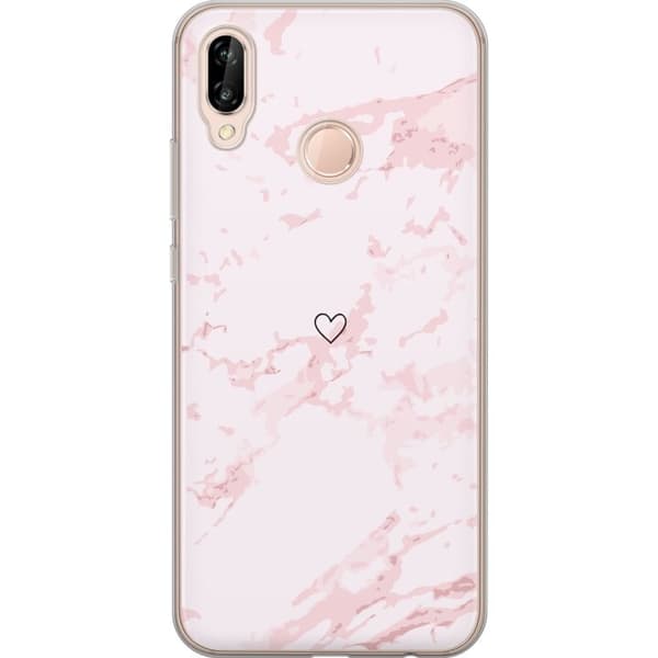 Mobildeksel til Huawei P20 lite med Rosa Hjerte motiv