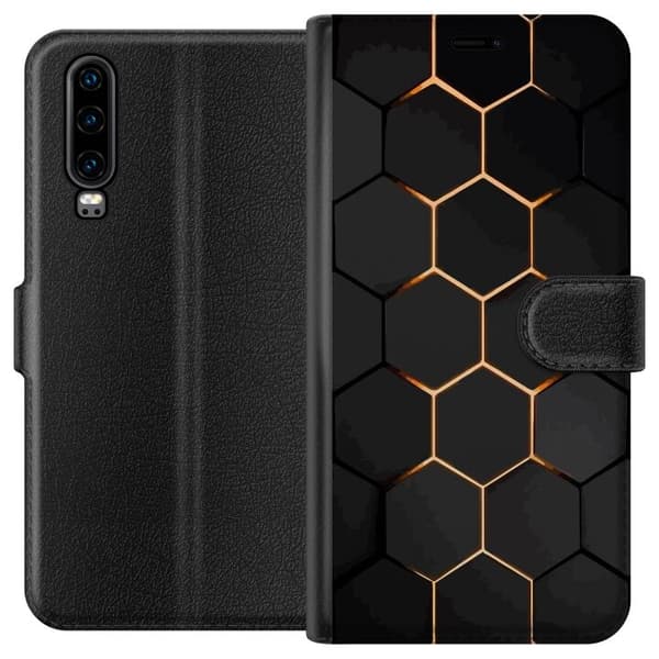 Lommeboketui til Huawei P30 med Luksuriøst Mønster motiv
