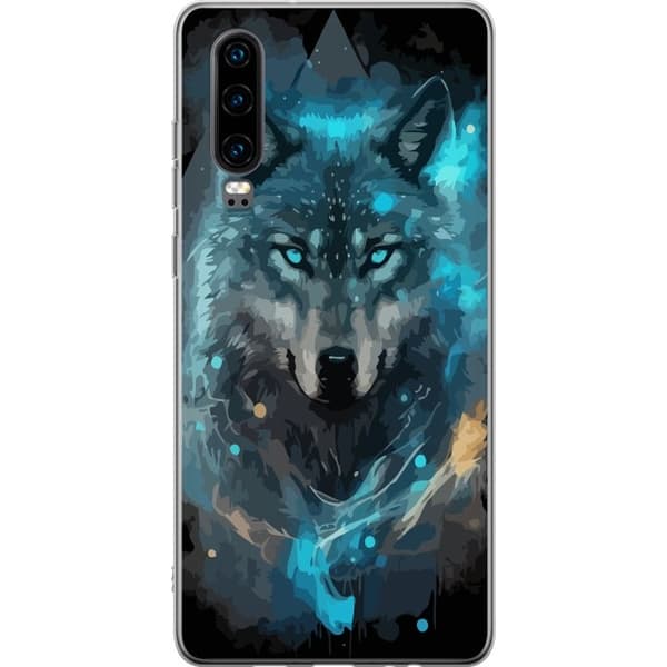 Mobildeksel til Huawei P30 med Ulve motiv