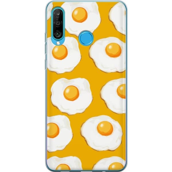 Mobildeksel til Huawei P30 lite med Stekt egg motiv