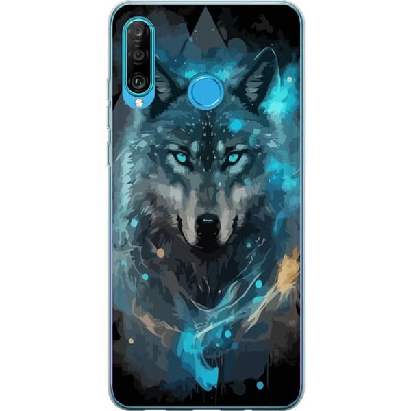 Mobilcover til Huawei P30 lite med Ulve motiv