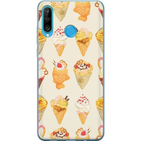Kännykkäkuori Huawei P30 lite-laitteelle, jossa on Lasinen kuvio