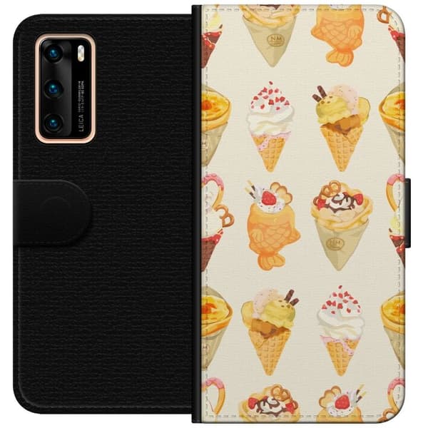 Plånboksfodral till Huawei P40 med Glassigt motiv